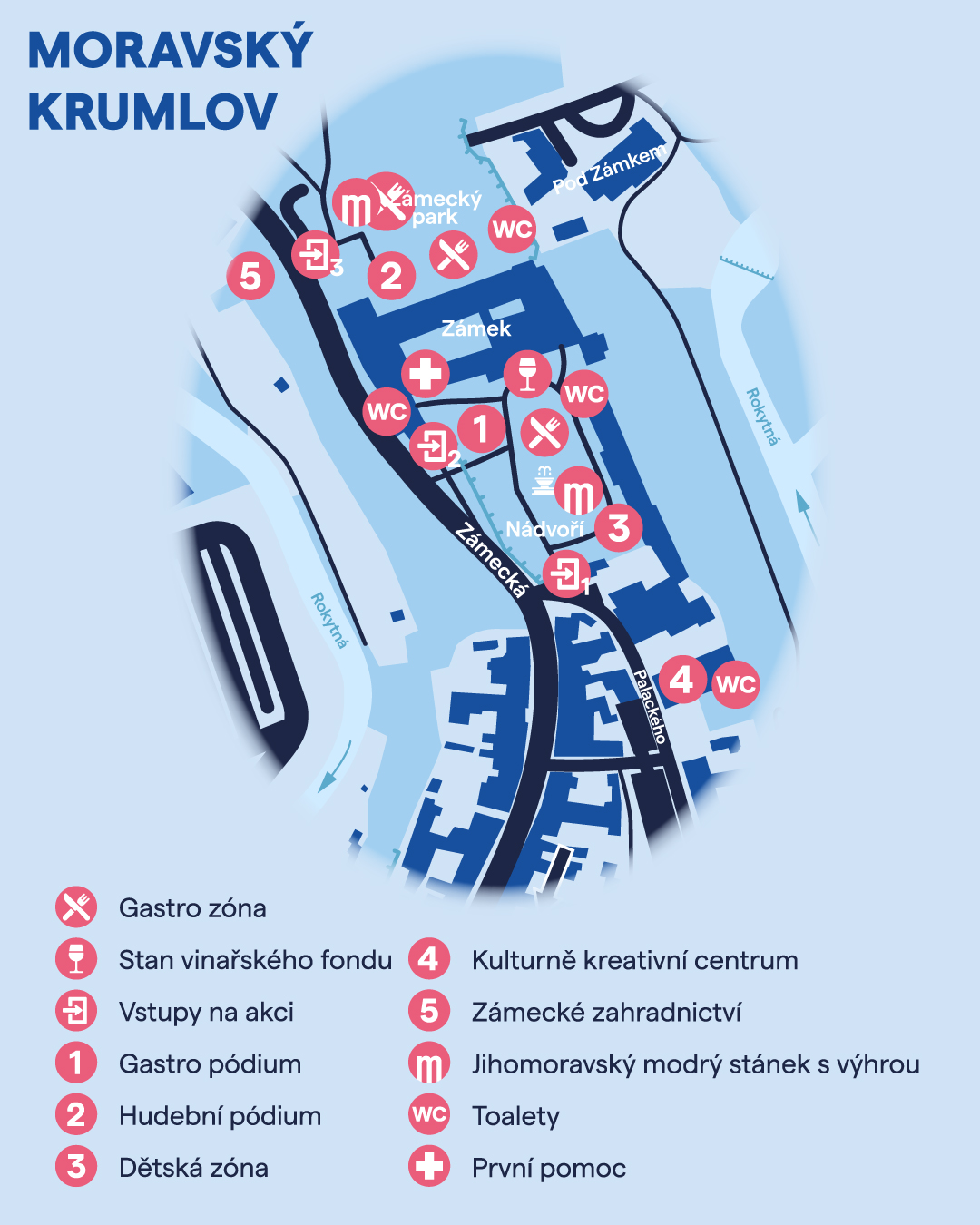 Už se nám to krátí, jen 3⃣ dny do Festivalu plného chutí!🤩 A protože je potřeba se pořádně připravit, abychom se při hledání všech těch dobrot neztratili😋, máme pro vás mapku areálu🗺, která vás nasměruje přesně tam, kam potřebujete.☺️ 
Tak mrkněte, ať v sobotu zbytečně neztrácíte čas hledáním a můžete zamířit rovnou na lov svých oblíbených dobrot!👀 
#festivalplnychuti #fpch2025 #moravskykrumlov